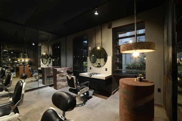 Interior atmosphere of the barber house