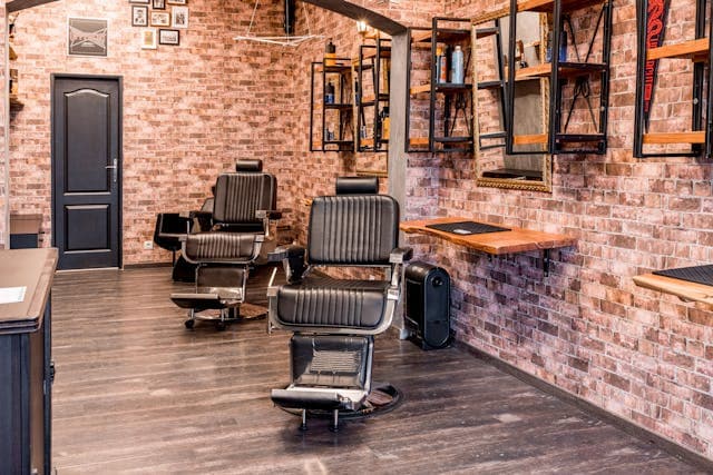 Barber chairs and studio tools