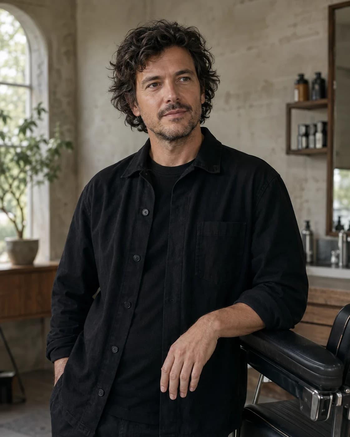 Portrait of Elias Reed in the Tenth House workshop